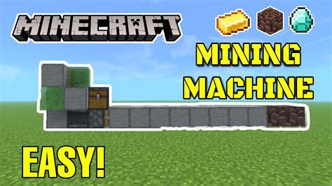 Automatic Diamond Mining Machine In Minecraft Bedrock 119 Minecraft