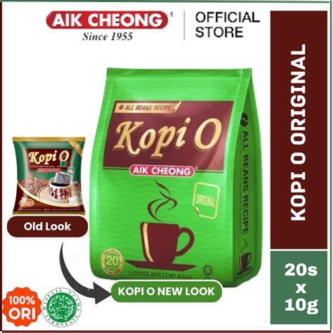 Jual Aik Cheong Kopi O Kopi Hitam Khas Racikan Malaysia 20 Sachet X 10g