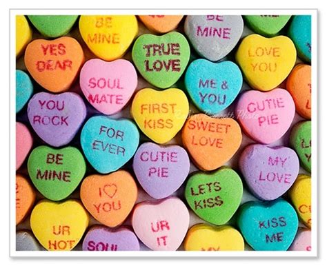 Items Similar To Conversation Hearts Photo Candy Art Love Print 8x10