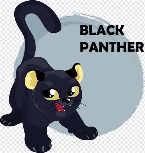 Baby Black Panther Cartoon Png PNGWing