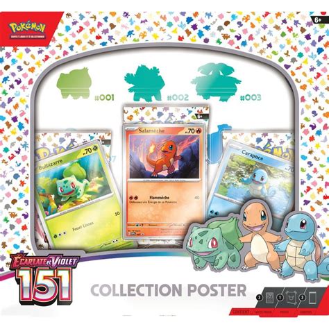 Pokémon écarlate et violet EV3 5 Coffret Poster Pokémon 151 Place