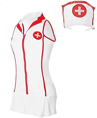 Synn Women S Naughty Uniform Sexy Nurse Costume Lingerie Amazon Ca