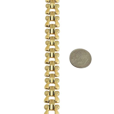 14 Karat Yellow Gold Milor Ladies Fancy Link Bracelet Italy For Sale At