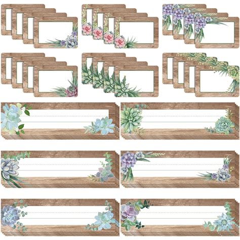 snapklikcom  pcs rustic bloom  tags labels succulents theme