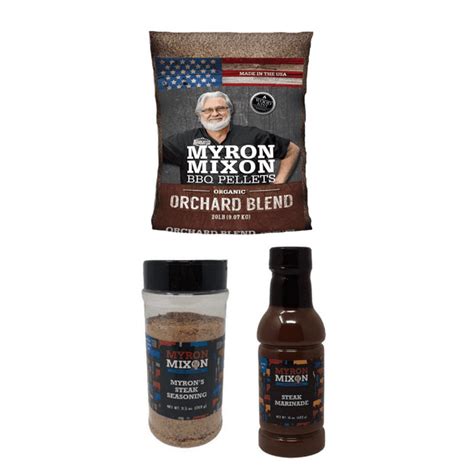 Myron Mixon Orchard Blend Bbq Pellets Butter Bite Steak Seasoning And