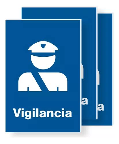 3 Piezas Señalamiento Letrero Vigilancia 30x20 Meses Sin Intereses