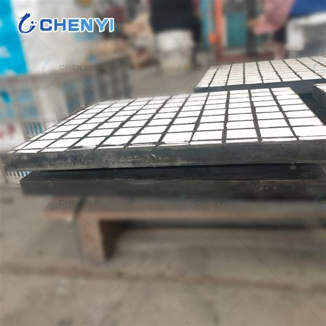 Steel Backed Alumina Panels Chute Liners Pipe Rubber Ceramic Impact