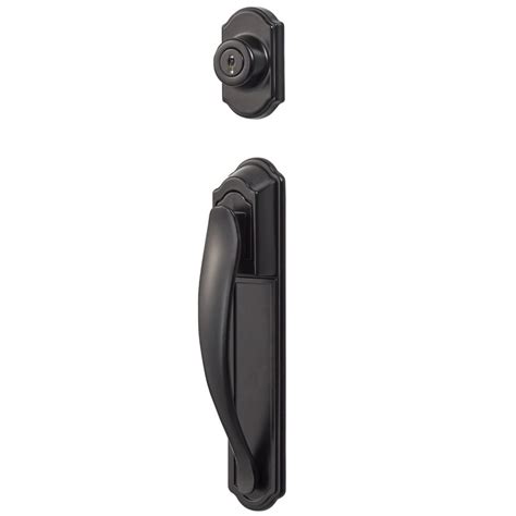 Ideal Security Dx Pull Handle Set With Keyed Deadbolt Black The Home Depot Canada