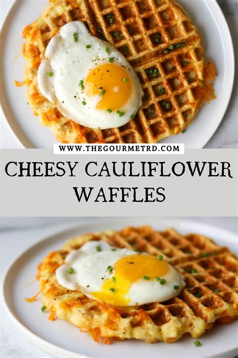 Cheesy Cauliflower Waffles With Fried Eggs