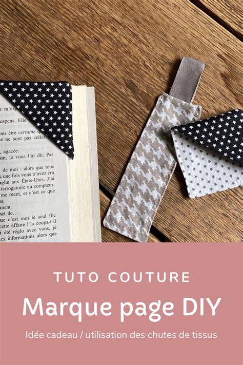 Diy Marque Page Couture Avec Chutes De Tissus Diy Couture Sewing