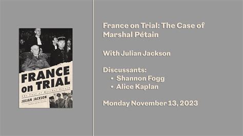 France on Trial The Case of Marshal Pétain YouTube