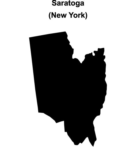 Saratoga County, New York blank outline map 46856391 Vector Art at Vecteezy