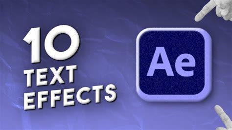 Top 10 TEXT EFFECTS In AFTER EFFECTS With NO PLUG INS YouTube