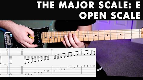 This is the play-through for the E Major scale on guitar in the open ...