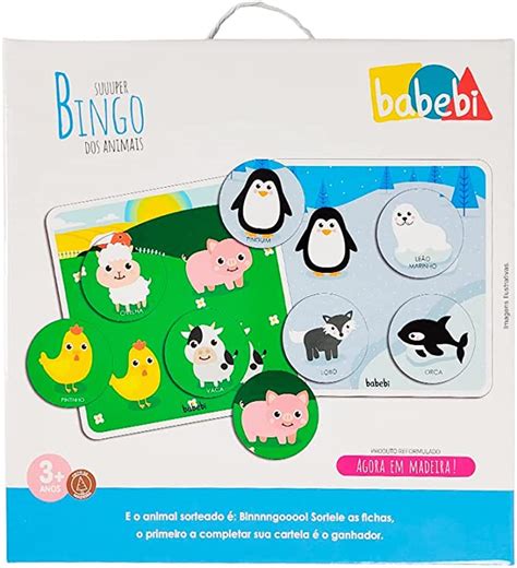 Super Bingo Dos Animais Brinquedo Educativo Em MadeiraBrinquedos De