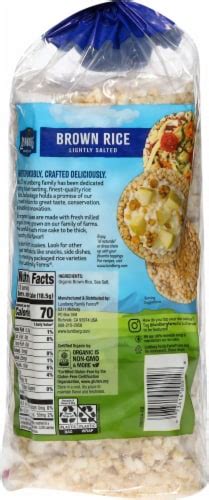 Lundberg Organic Lightly Salted Brown Rice Cakes 8 5 Oz Ralphs