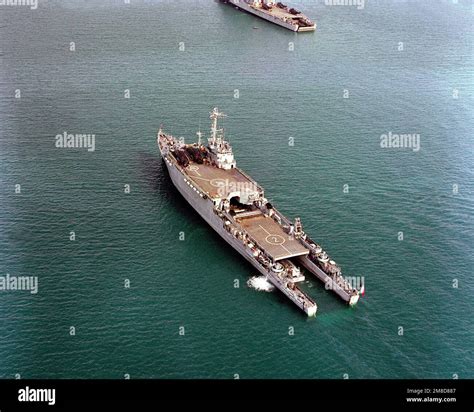 An Aerial Port Quarter View Of The Of French Landing Ship Dock Fs