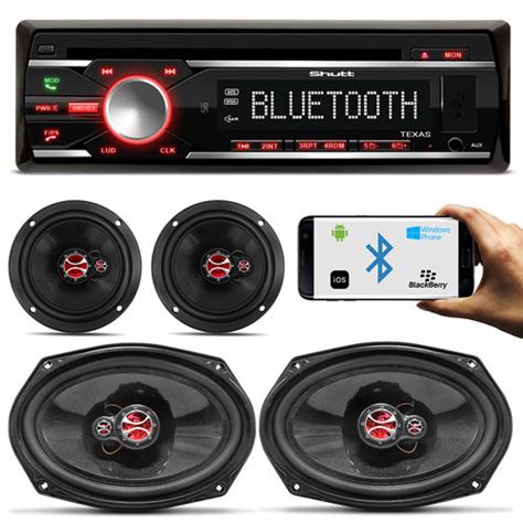 Tudo Sobre Cd Player Shutt Texas Din Mp Bluetooth Usb Sd Aux