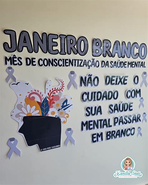 Painel janeiro branco saúde mental Materiais Para Profes Seu Portal