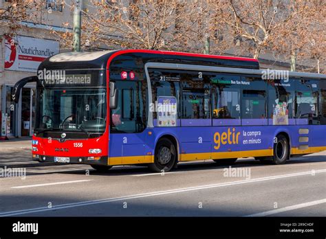 Barcelona Spain Feb Outdoor Advertisement Of Getir On A