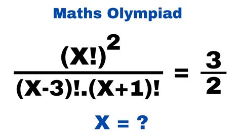 How To Solve Factorial Equation Problem Algebra Maths Olympiad