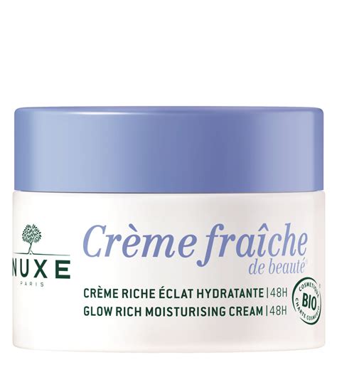 Crème Riche Éclat Hydratante 48H Bio Crème fraîche de beauté NUXE