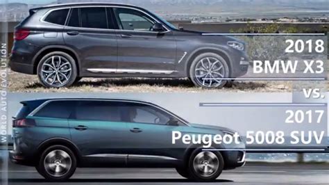 2018 Bmw X3 Vs 2017 Peugeot 5008 Suv Technical Comparison Youtube