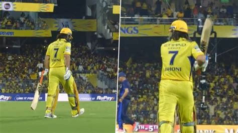 Chennai Crowd Erupts Into Loud Cheers As Ms Dhoni Walks Out To Bat