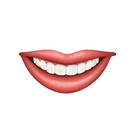 Realistic Vector Illustration Of A Human Smile Stock Vector