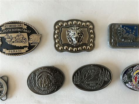 Lot Of 8 Vintage Belt Buckles Ebay