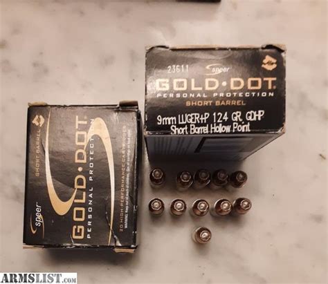 ARMSLIST For Sale Trade Speer Gold Dot 9mm 124gr P