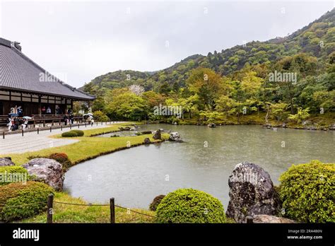 Sogenchi Pond Garden Small Hojo Tenryu Ji Temple Grounds In