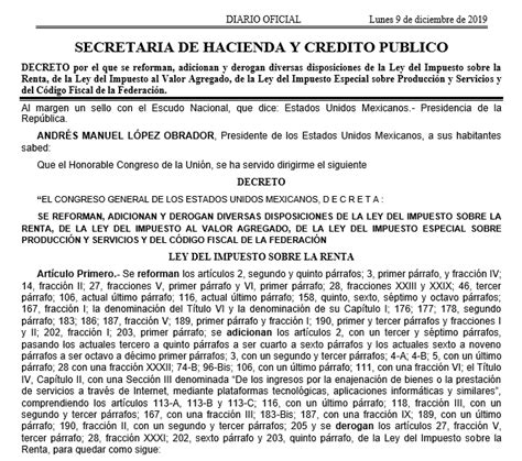 Reforma Fiscal 2020 Boletín Fiscal Dgyh Contadores Y Abogados