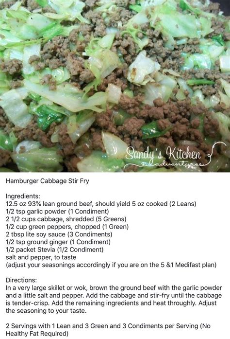 Hamburger Cabbage Stir Fry | Cabbage stir fry, Vegetable stir fry ...