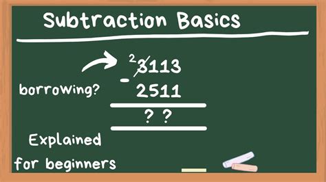 How To Do Subtraction With Borrowing Explained For Beginners Youtube