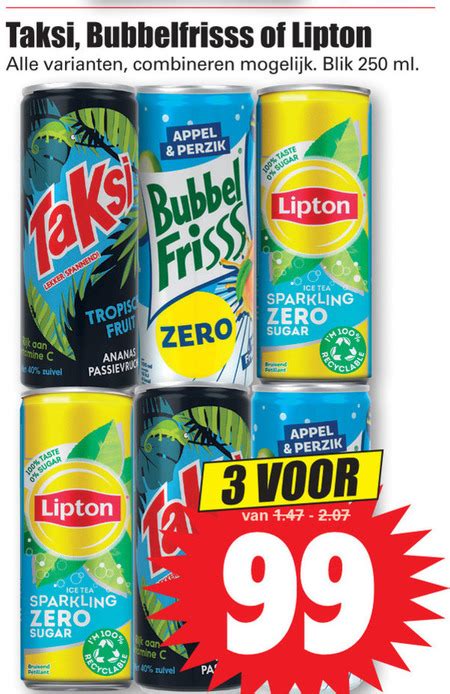 Bubbelfrisss Frisdrank Ice Tea Folder Aanbieding Bij Dirk Details