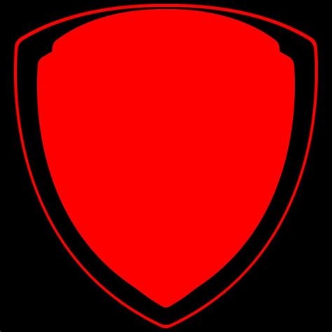 A Red Shield On A Black Background