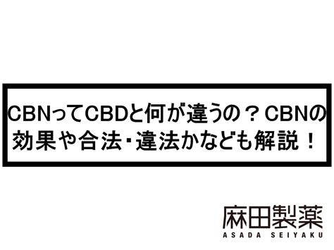 Cbnってcbdと何が違うの？cbnの効果や合法・違法かなども解説！ The Cbdの株式会社麻田製薬asada Pharma Inc