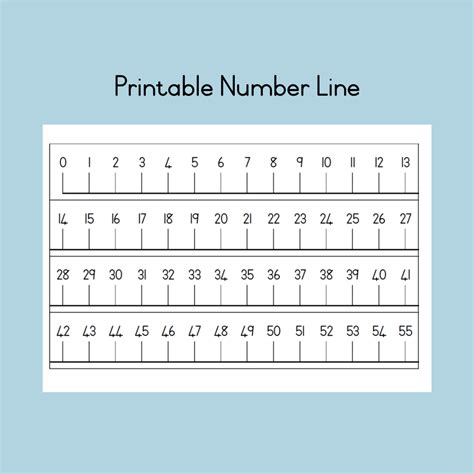 Vertical Number Line Printable