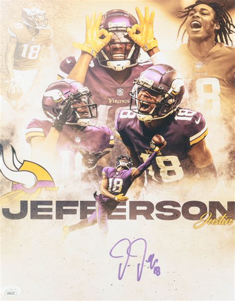 Justin Jefferson Signed Vikings 11x14 Photo (JSA) | Pristine Auction