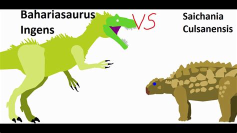 Br24 Saichania Vs Bahariasaurus Youtube