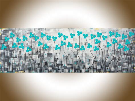 Turquoise Flower Painting at PaintingValley.com | Explore collection of Turquoise Flower Painting