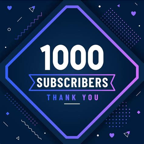 Thank You 1000 Subscribers 1k Subscribers Celebration Modern Colorful