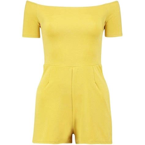 Boohoo Diana Off The Shoulder Playsuit 19