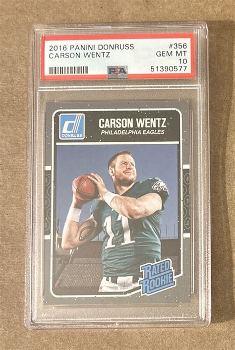 2016 Panini Donruss Carson Wentz Philadelphia Eagles Rookie Card 356