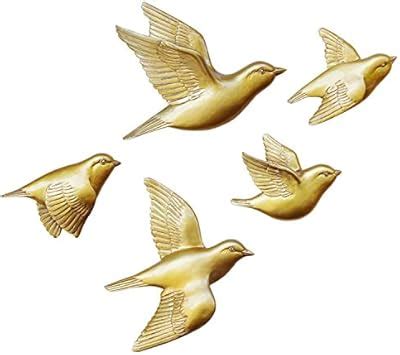 Amazon Vivaterra Ceramic Birds Wall Art Set Of 5 Approx Size