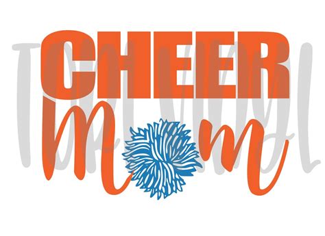 Cheer Mom With Pom Pom Svg Digital File Instant Download Etsy