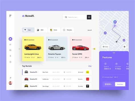 Car Rental Dashboard Behance