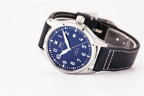 Vendesi Iwc Pilot S Watch Mark Xx Mm Blue Leather Iw Per