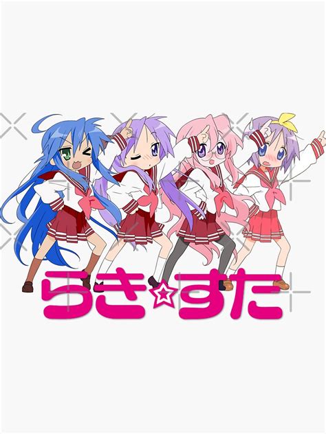 Konata Lucky Star Kagami Miyuki Tsukasa Sticker For Sale By